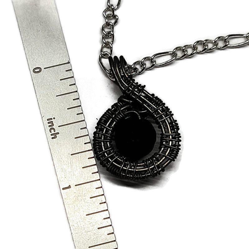 Lava Stone Aromatherapy Necklace - Wire Wrapped Necklace