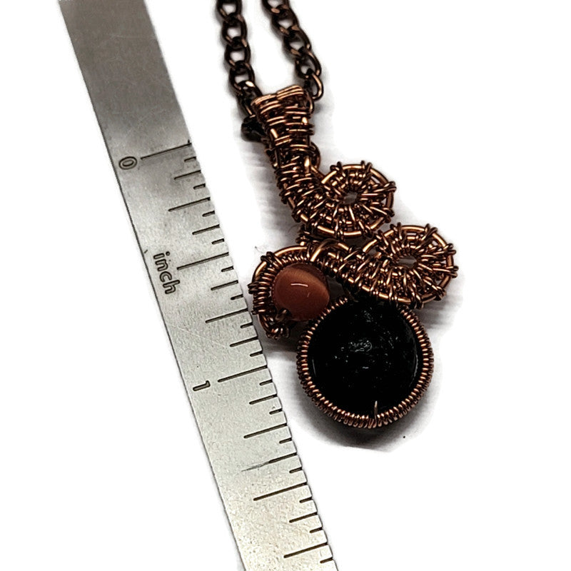 Lava Stone Aromatherapy Necklace - Wire Wrapped Necklace
