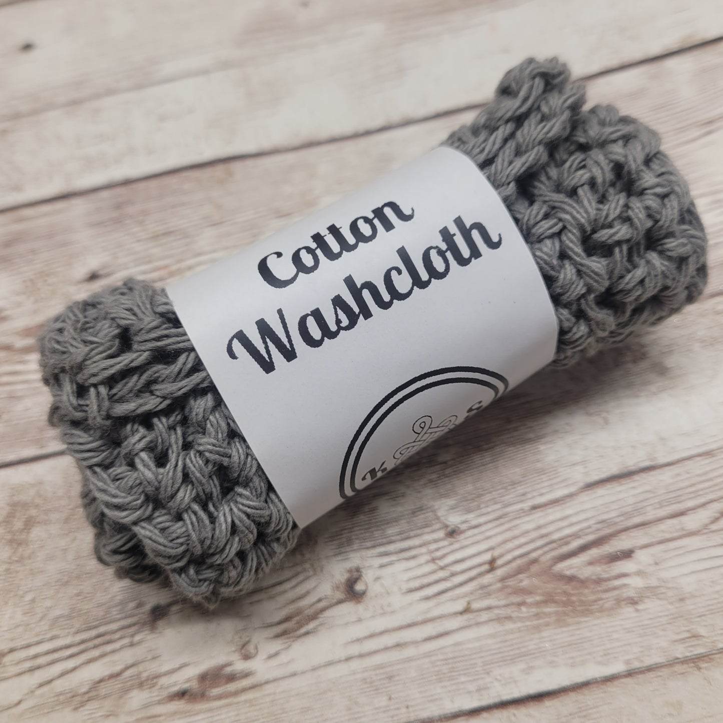 Gray Cotton Washcloth