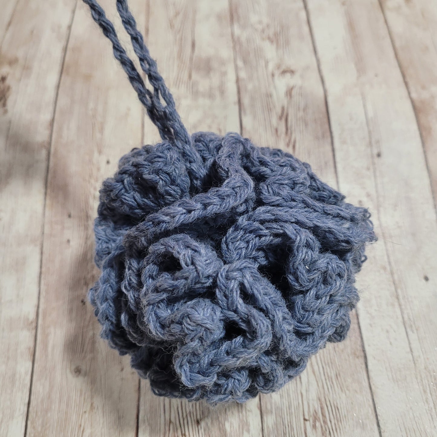 Heather Blue Shower Puff Bath Sponge