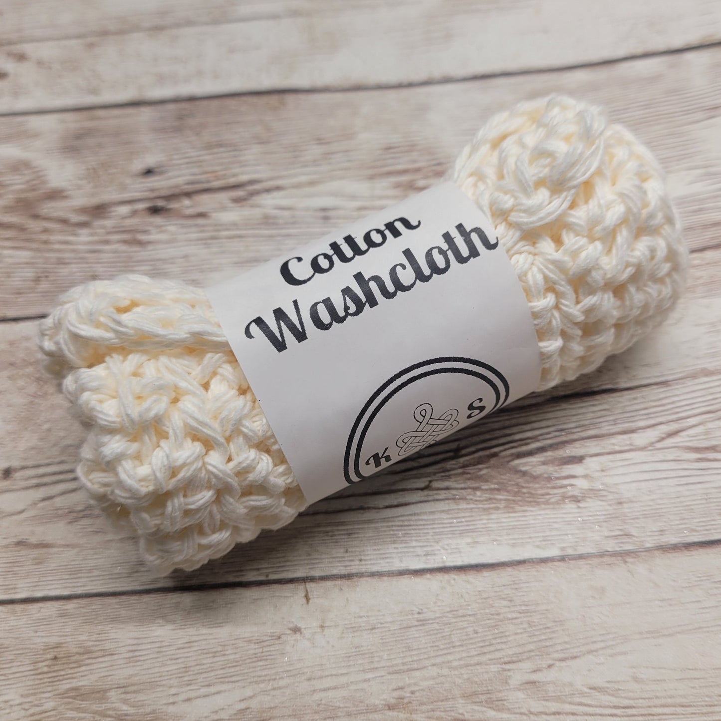 Beige Cotton Washcloth