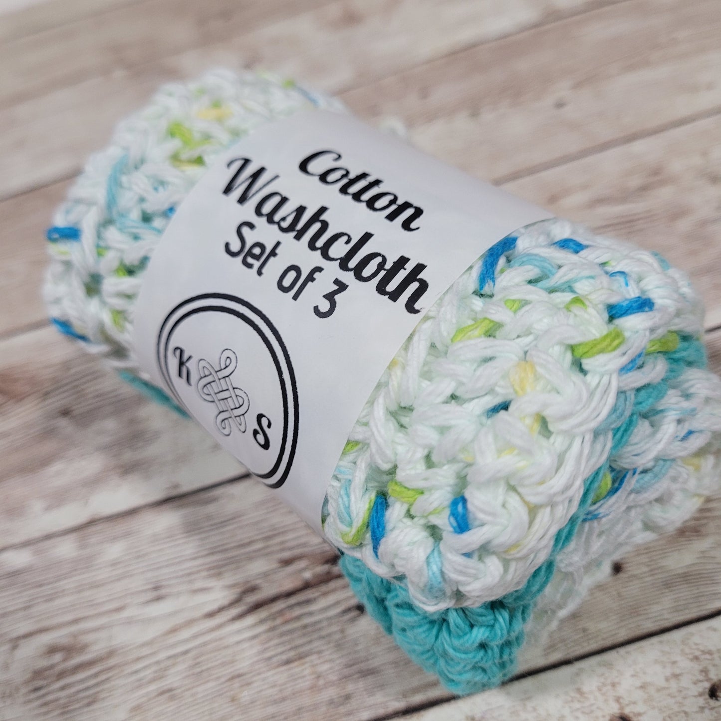 Set of 3 Cotton Washcloths - Summertime