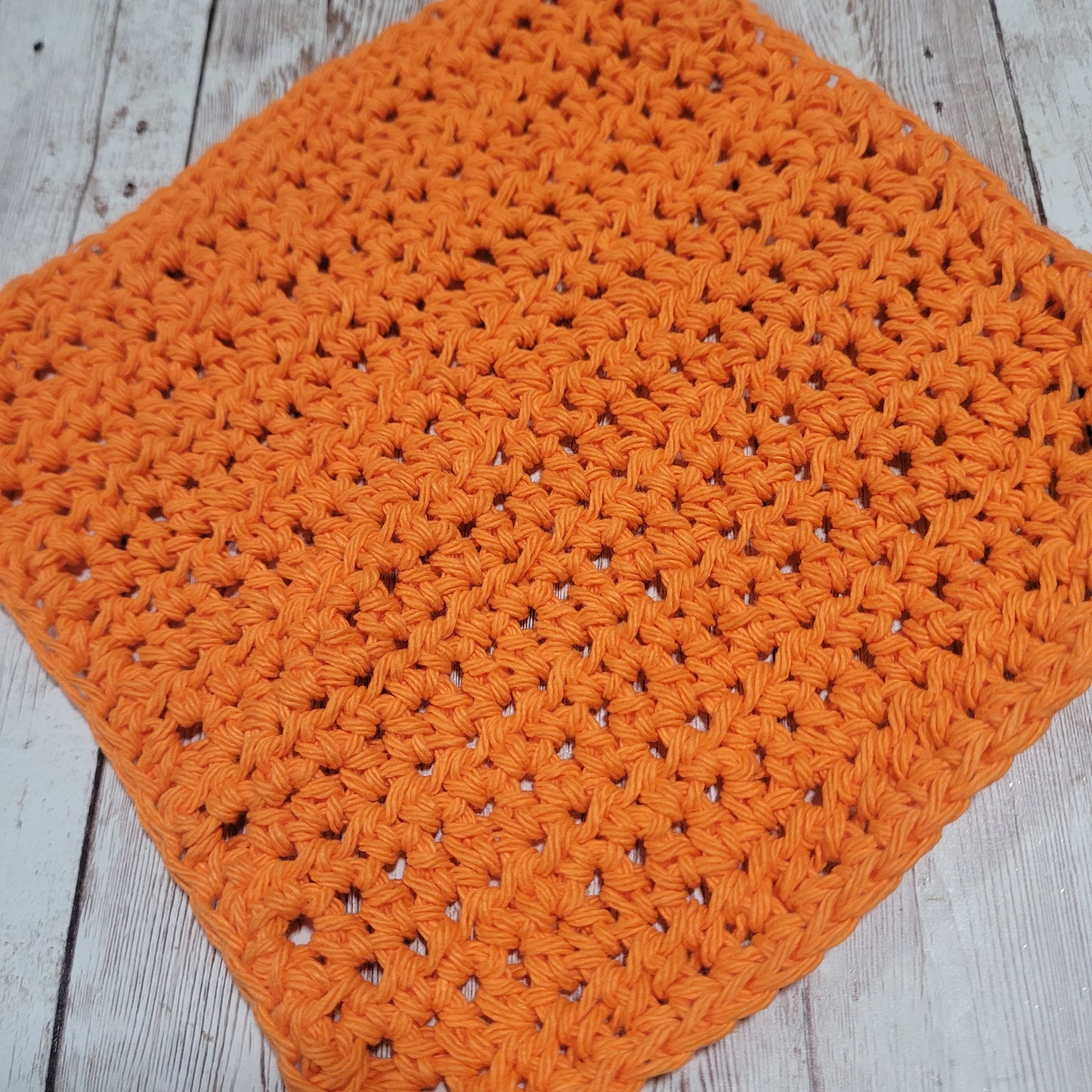 Orange Cotton Washcloth