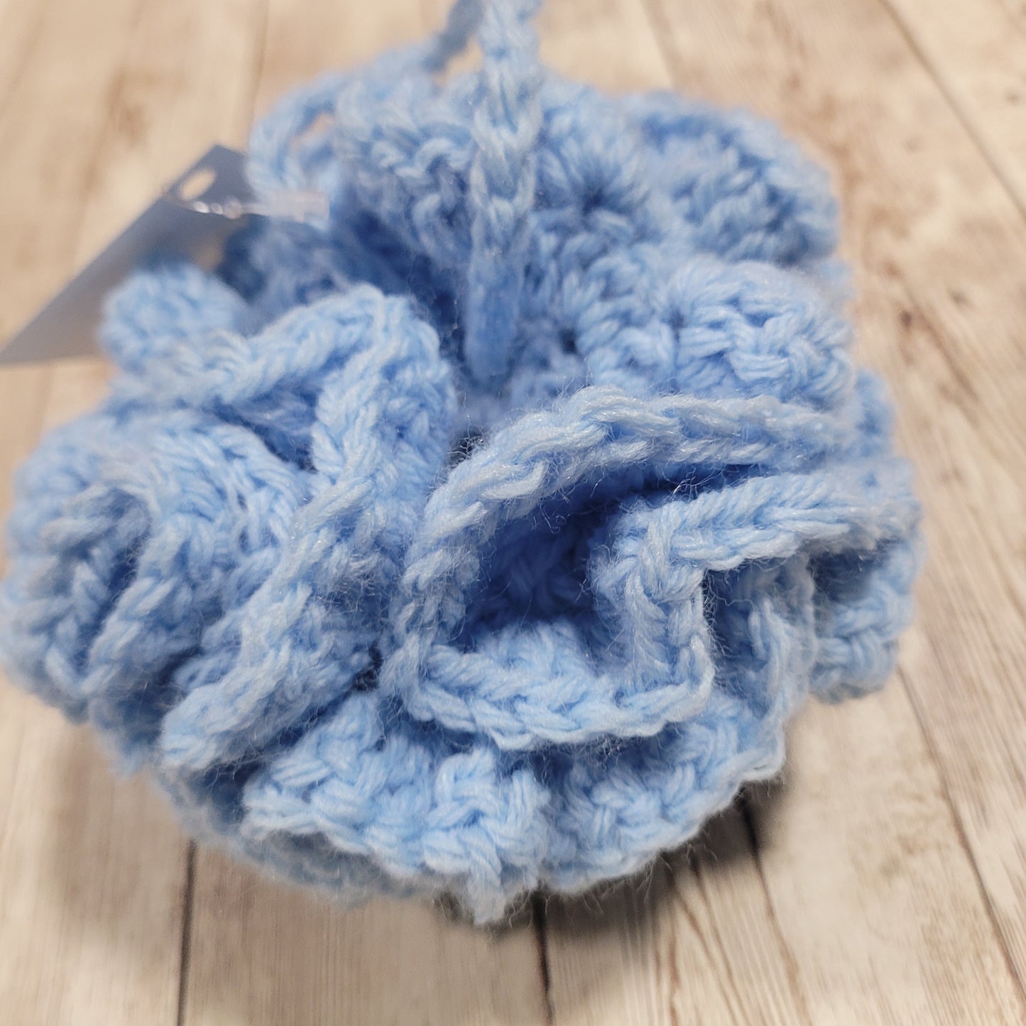 Pale Blue Shower Puff Bath Sponge