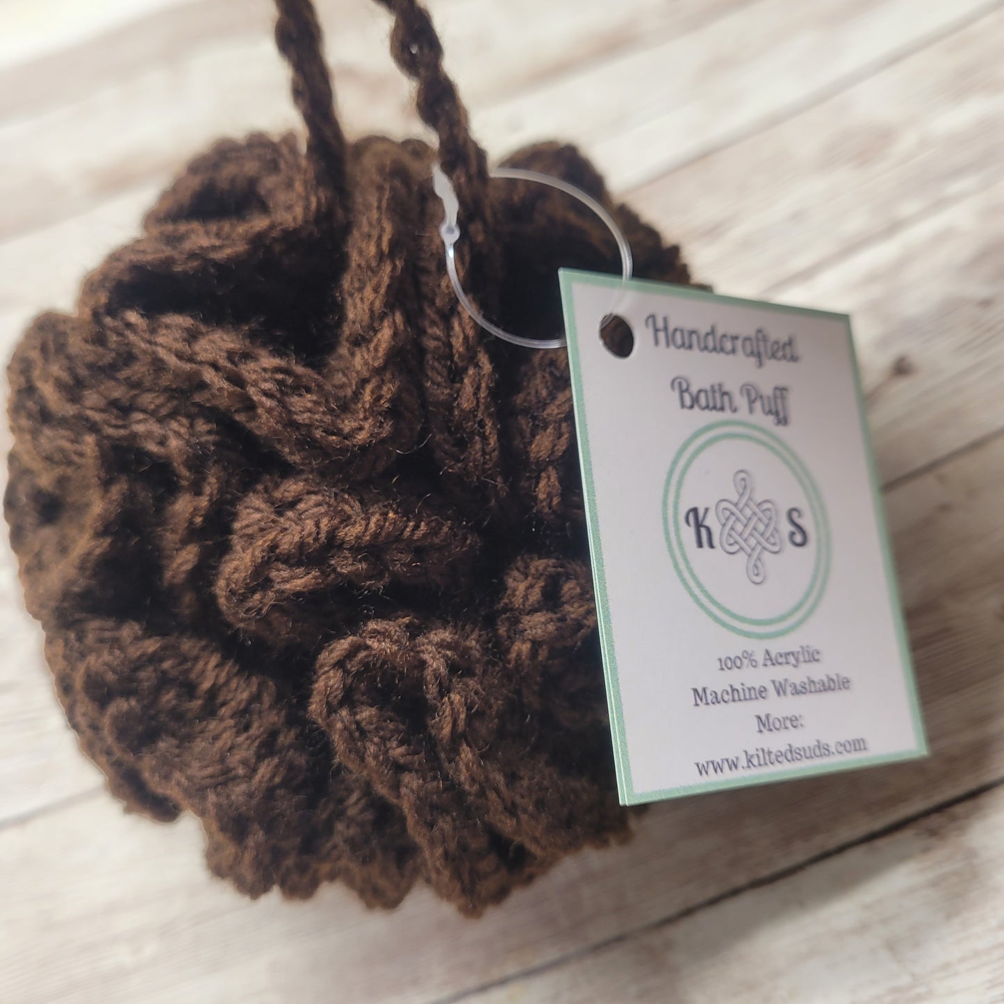 Dark Brown Shower Puff Bath Sponge