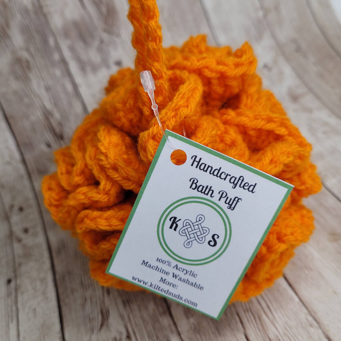 Orange Shower Puff Bath Sponge