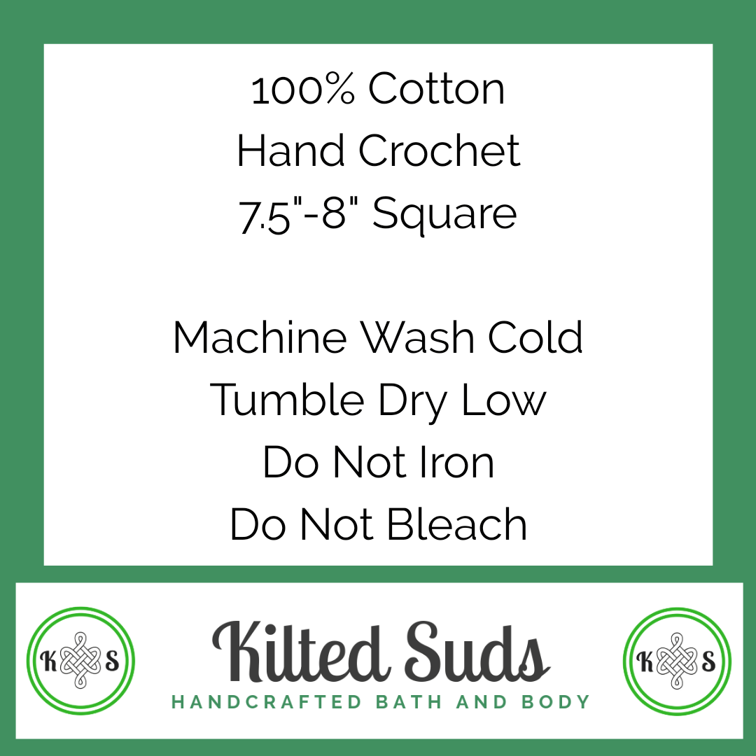 Red Cotton Washcloth - Kilted Suds