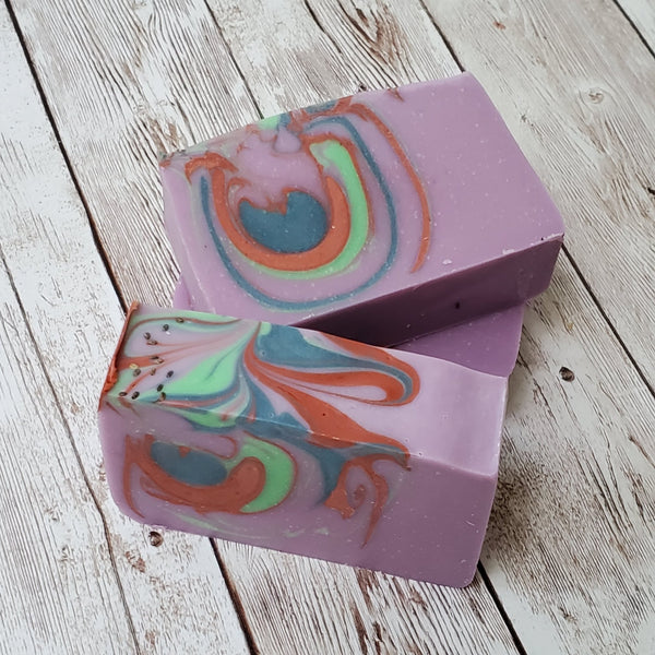 Making Acai Bowl Bar Soap