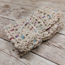 Load image into Gallery viewer, Speckled Tan Cotton Washcloth

