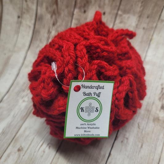 Red Shower Puff Bath Sponge