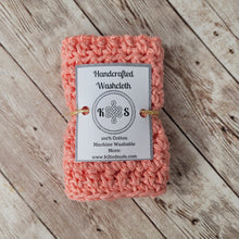 Load image into Gallery viewer, Peach Cotton Washcloth
