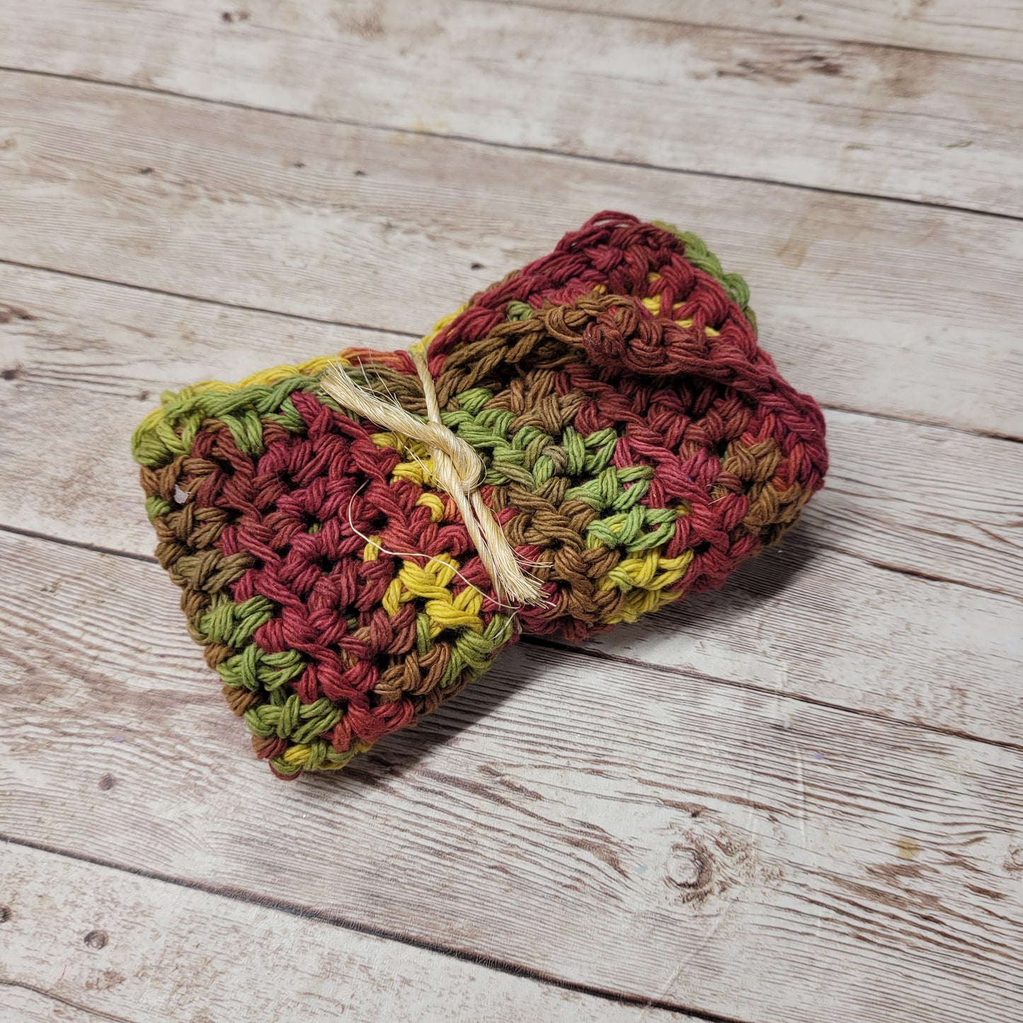 Autumn Leaves Cotton Washcloth