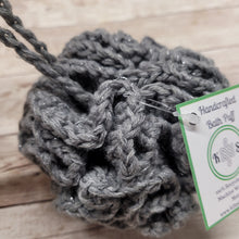 Load image into Gallery viewer, Recycled Gray Shower Puff Bath Sponge
