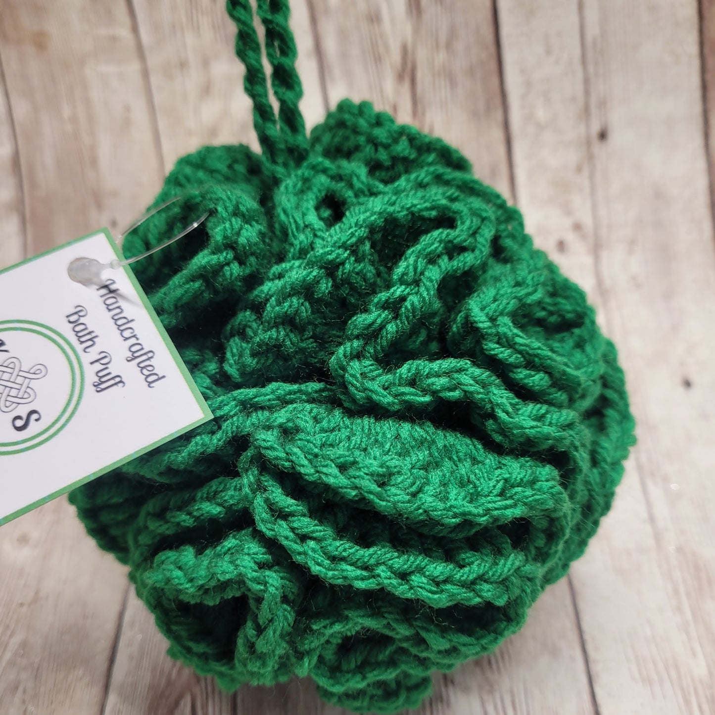 Kelly Green Shower Puff Bath Sponge