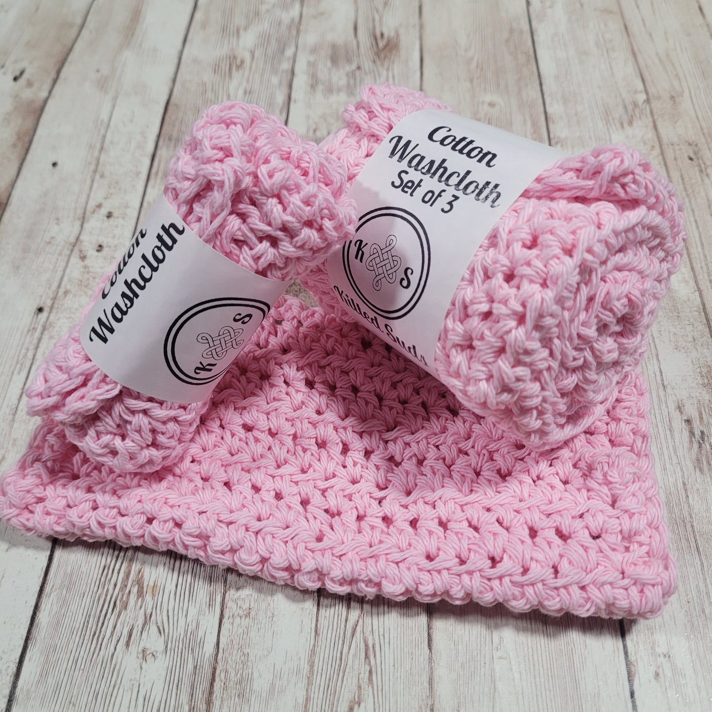 Light Pink Cotton Washcloth
