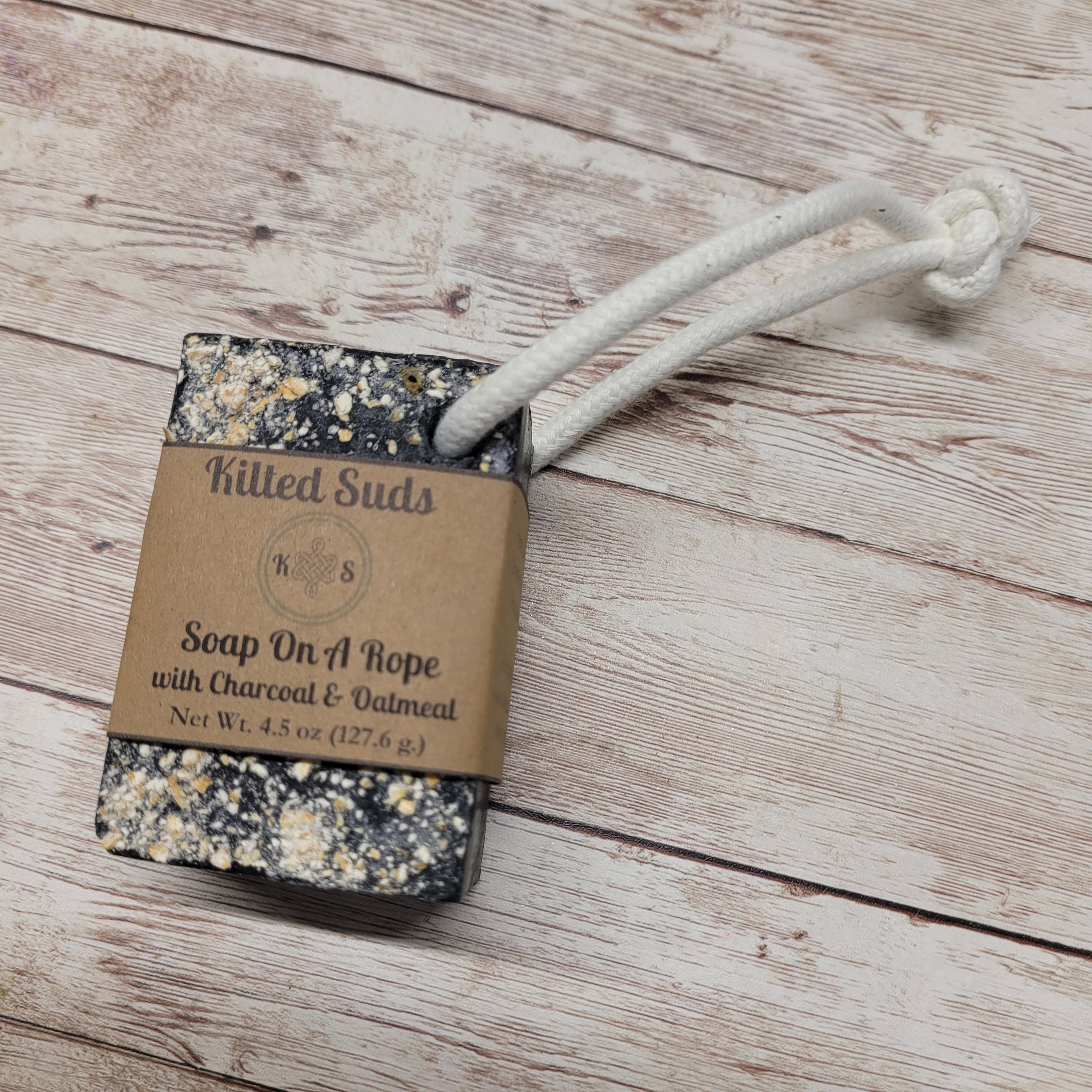 Charcoal & Oat Soap On A Rope – Kilted Suds