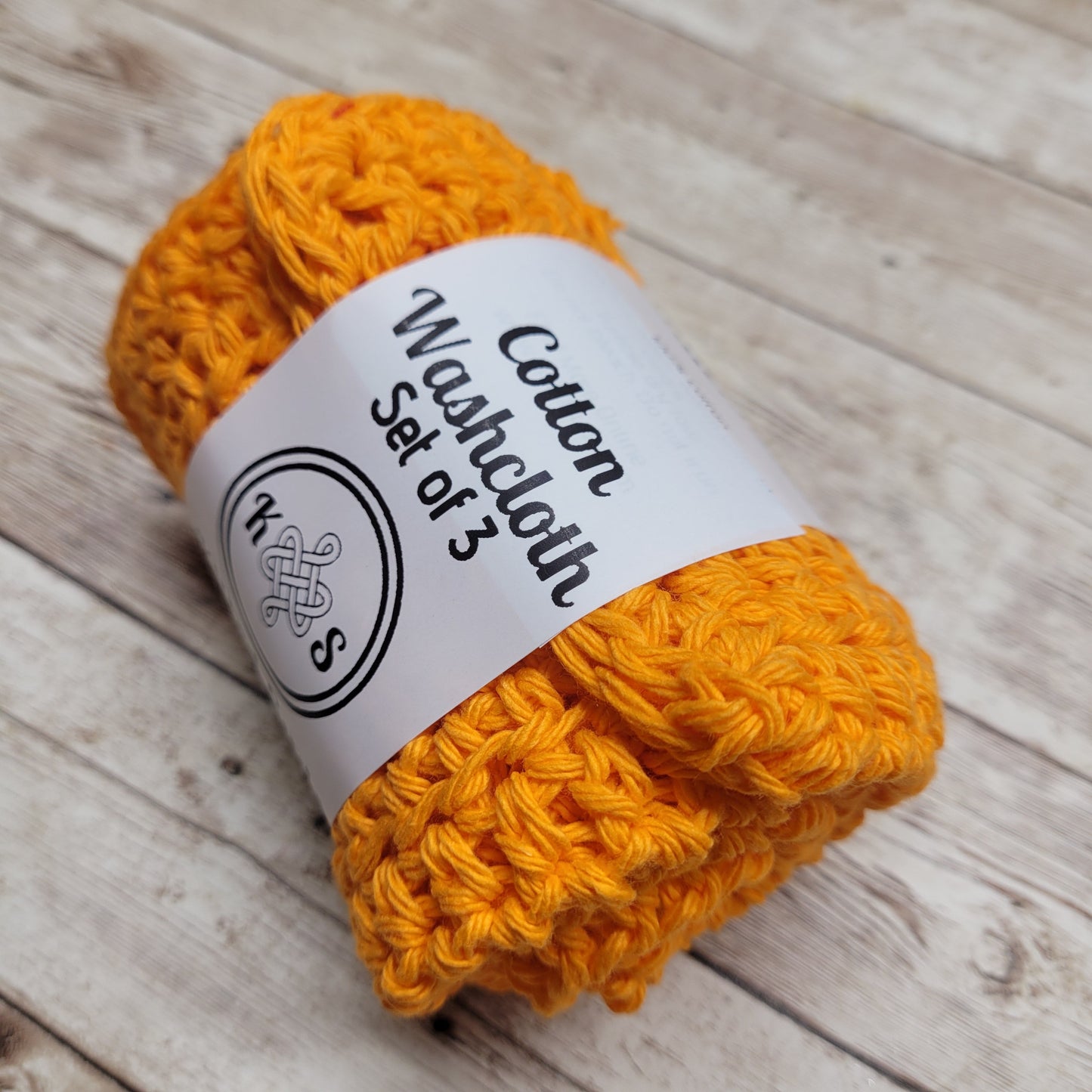 Orange Cotton Washcloth