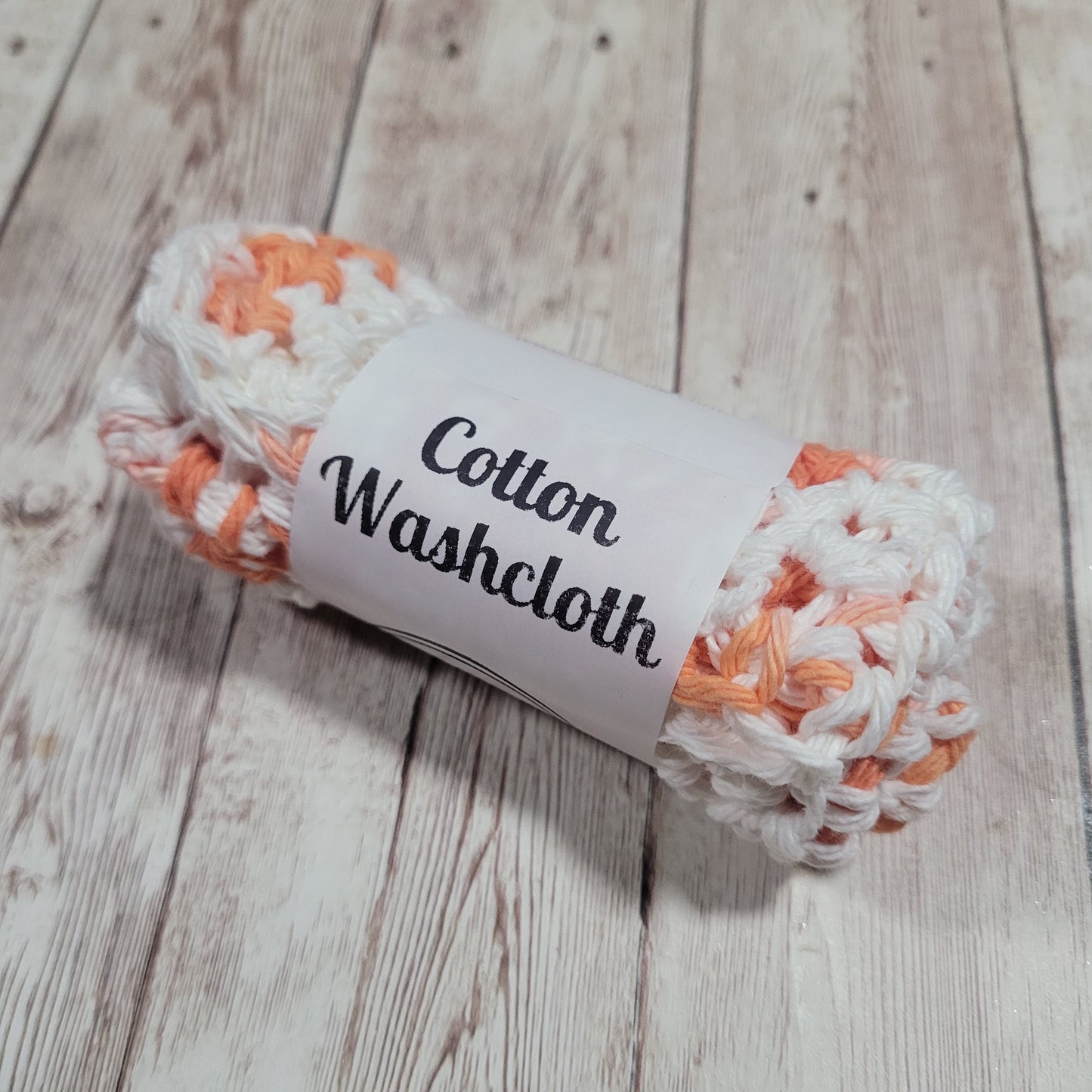 Orange Creamsicle Cotton Washcloth