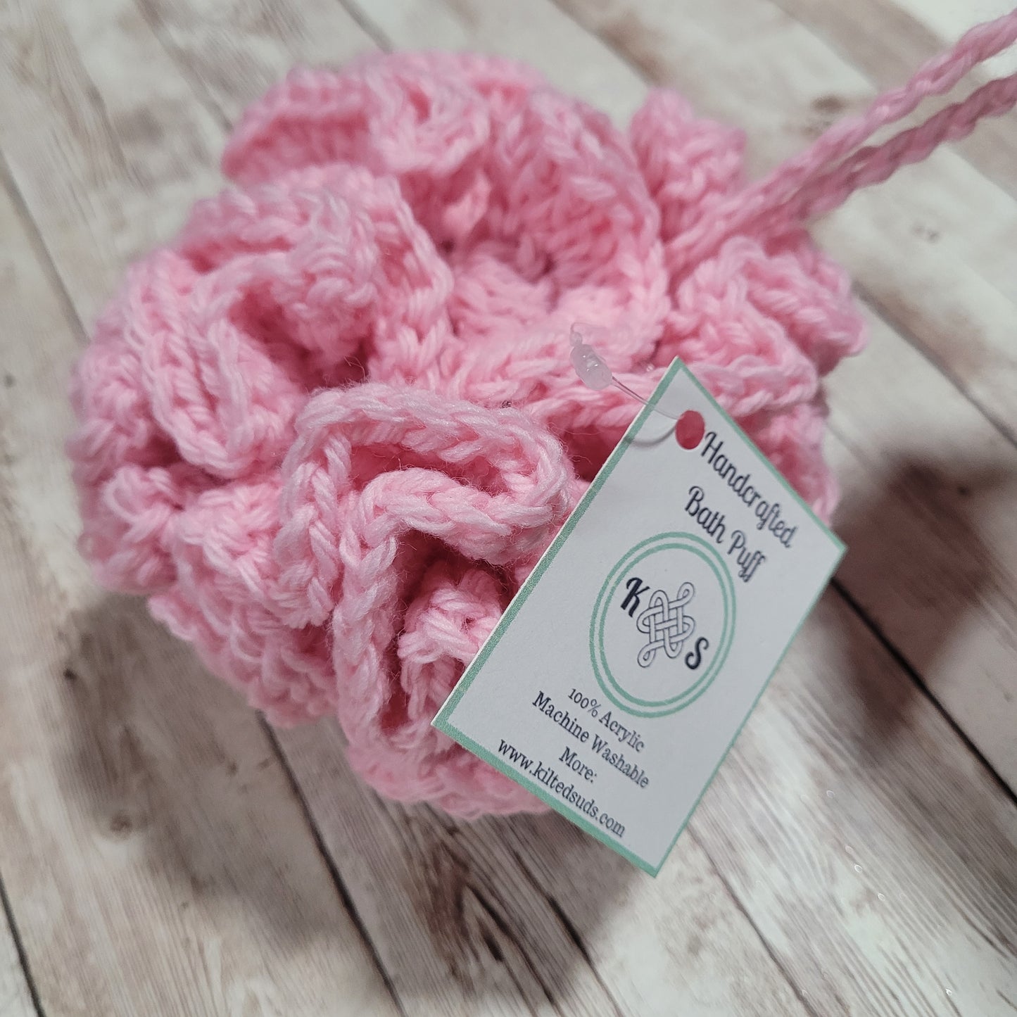 Pale Pink Shower Puff Bath Sponge