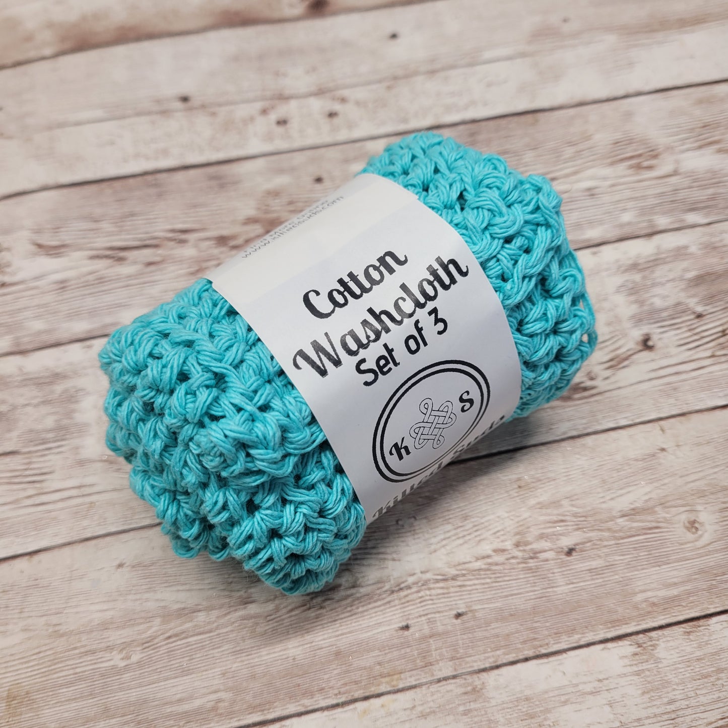 Teal Cotton Washcloth