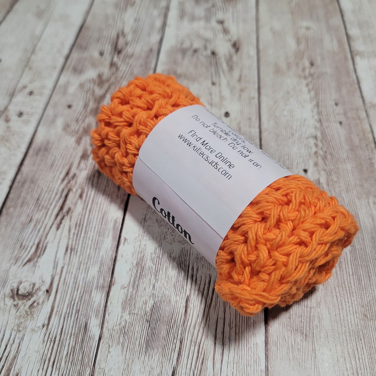 Orange Cotton Washcloth