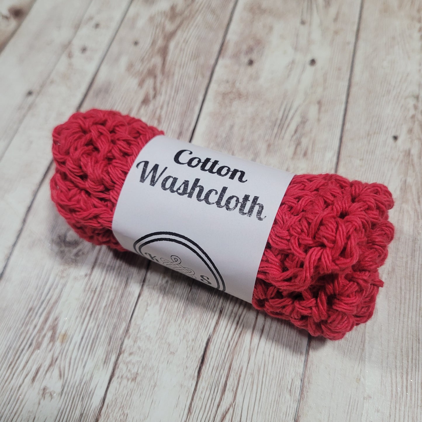 Red Cotton Washcloth