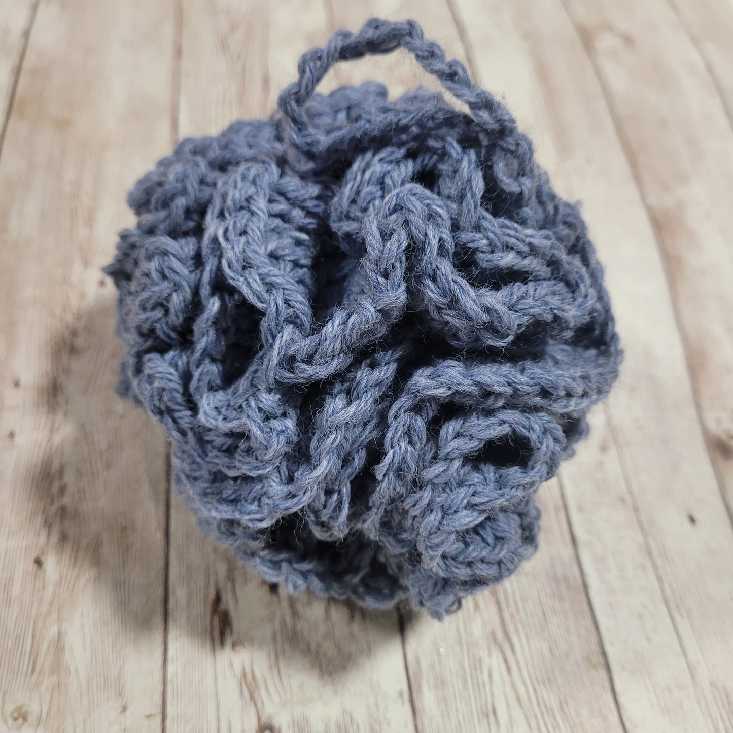 Heather Blue Shower Puff Bath Sponge