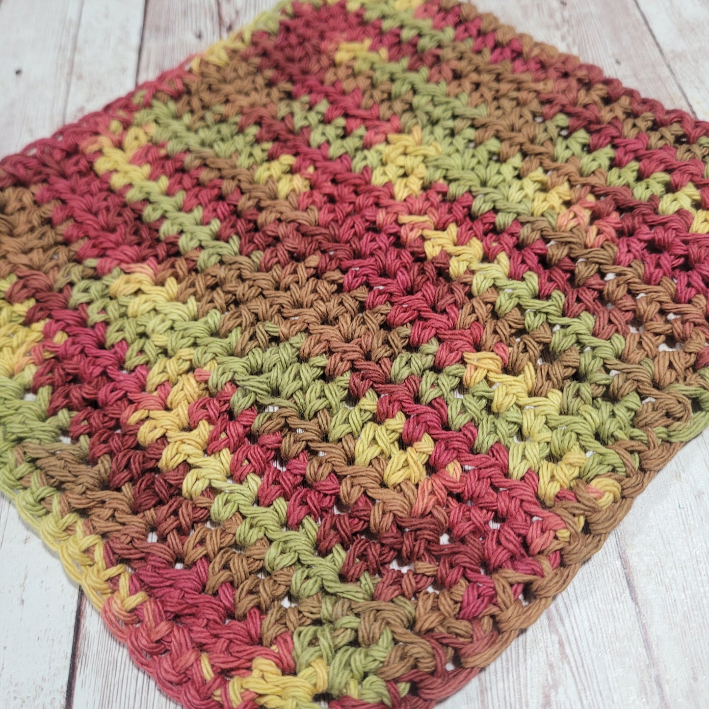 Autumn Leaves Cotton Washcloth