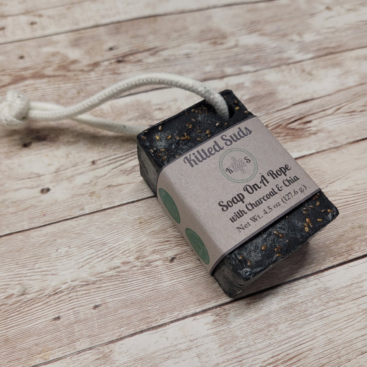 Charcoal & Chia Soap On A Rope