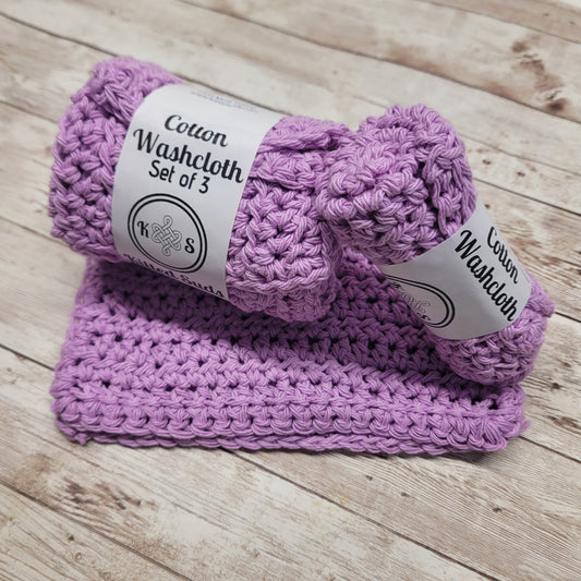 Lilac Cotton Washcloth