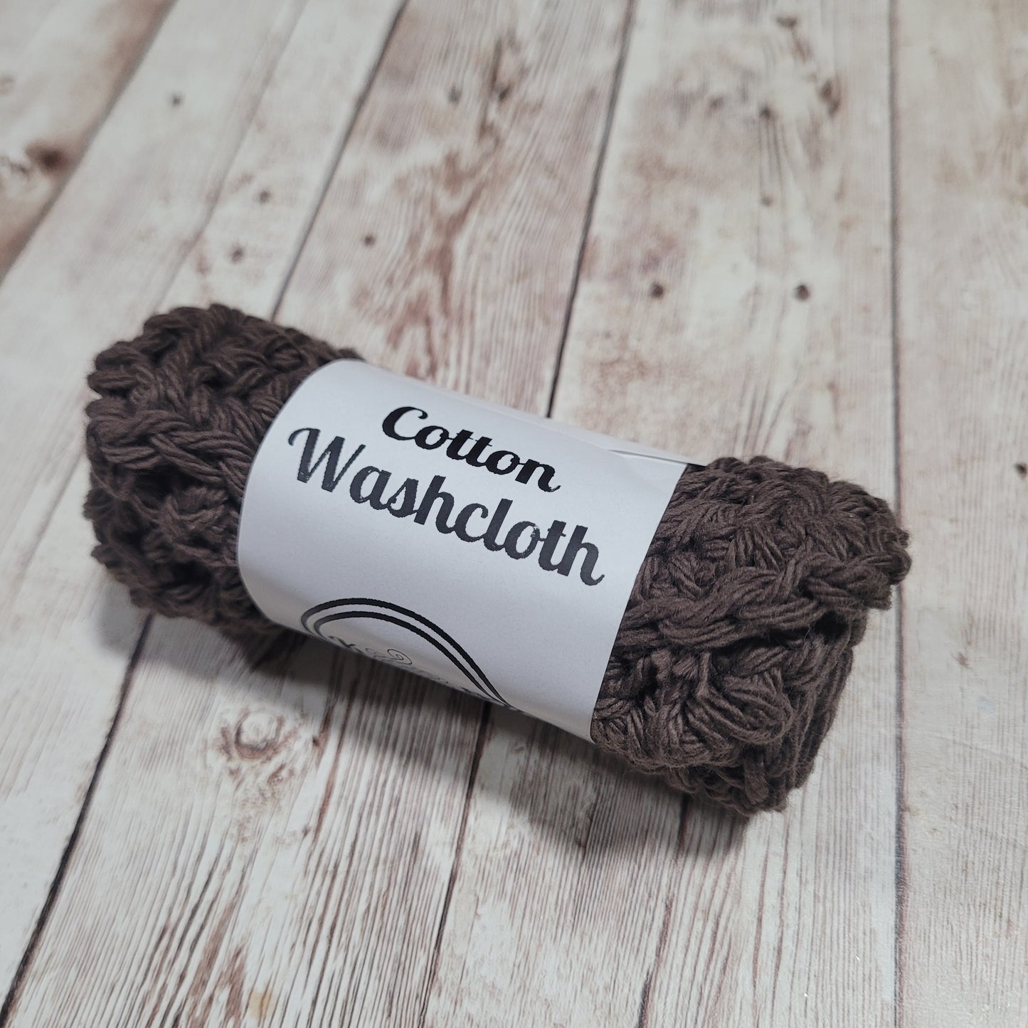 Brown Cotton Washcloth
