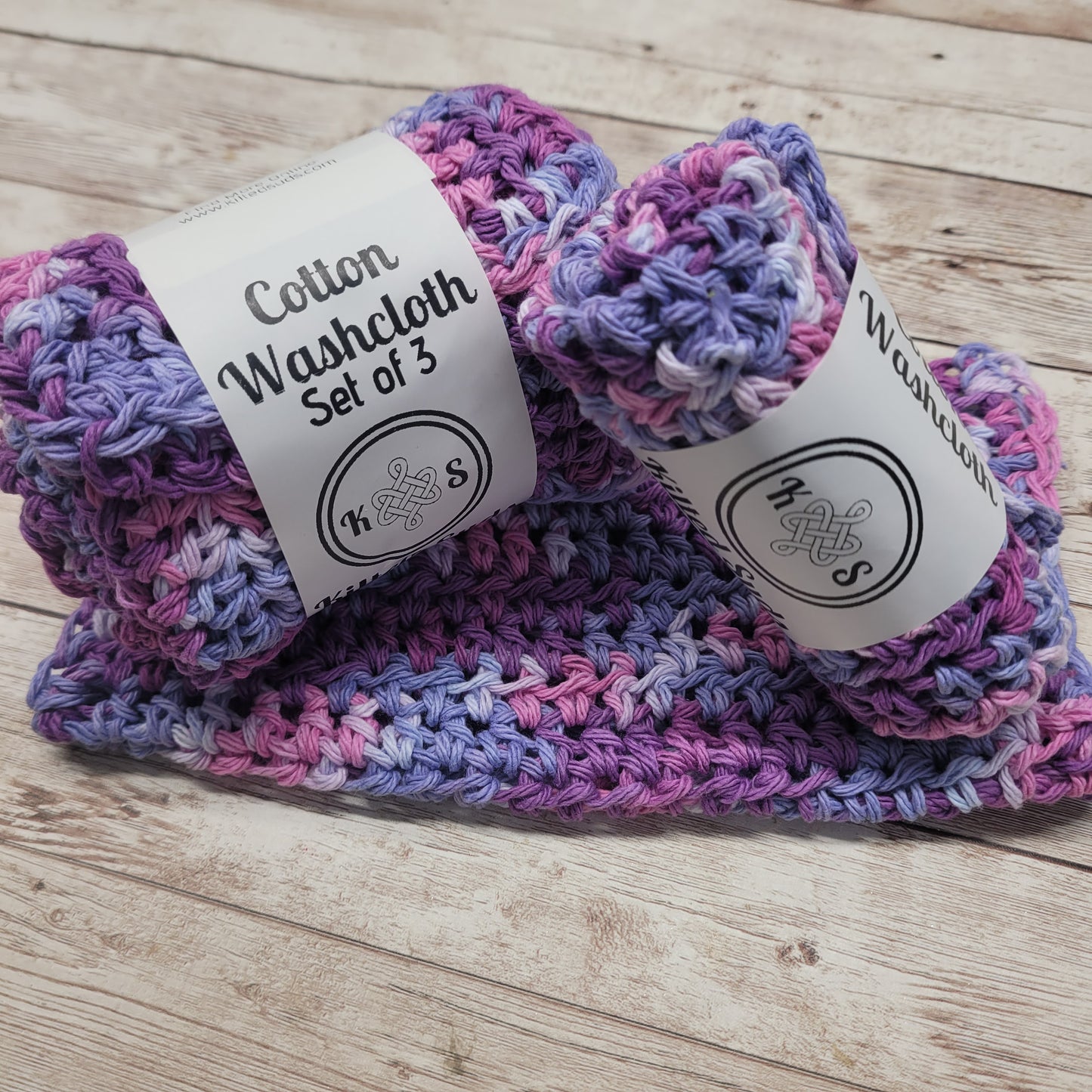 Shades Of Purple Cotton Washcloth