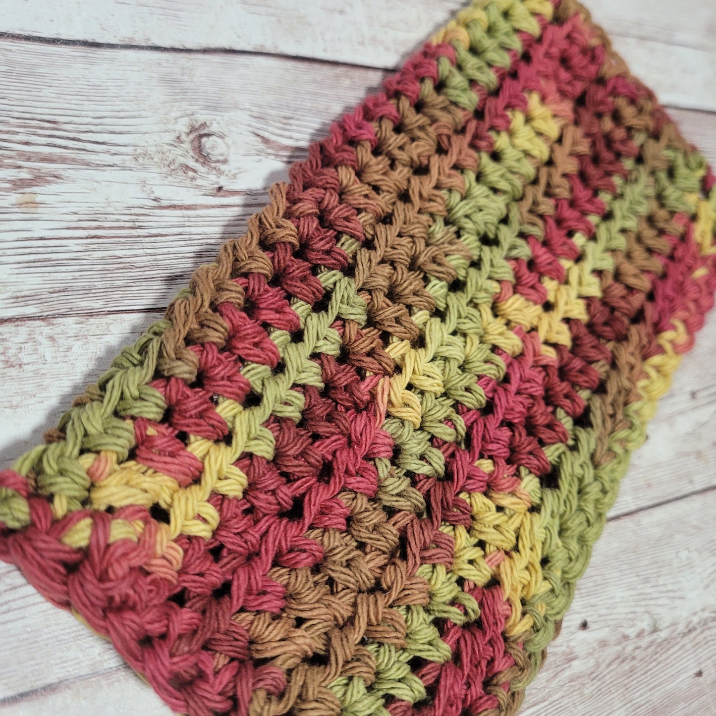 Autumn Leaves Cotton Washcloth