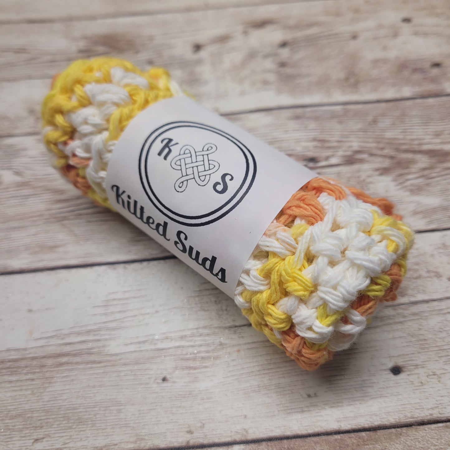 Yellow & Orange Cotton Washcloth