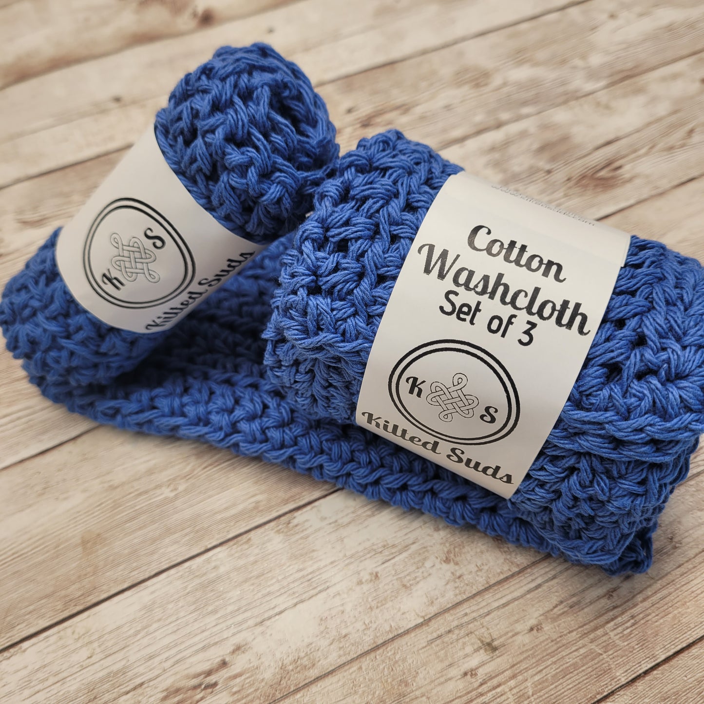 Royal Blue Cotton Washcloth
