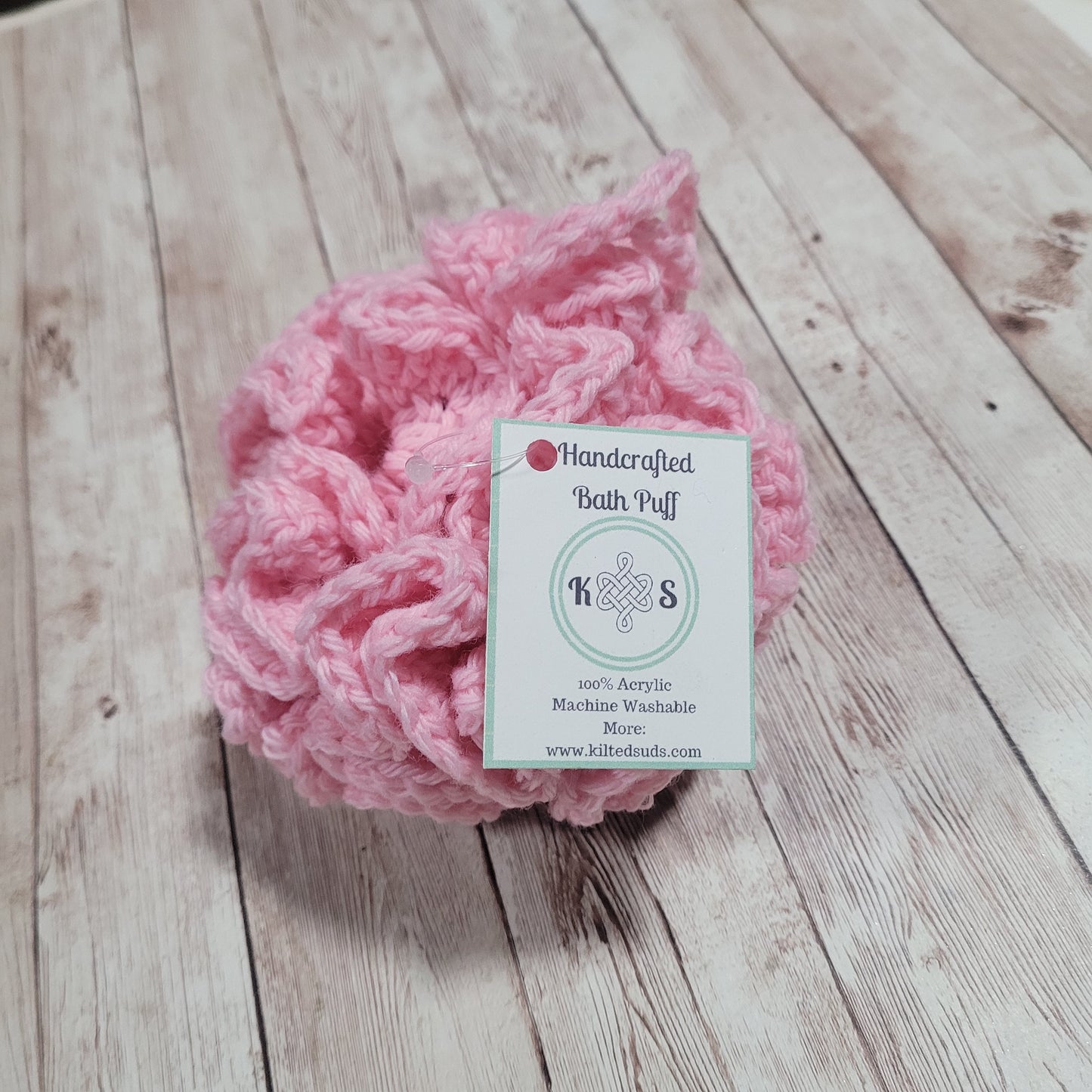 Pale Pink Shower Puff Bath Sponge
