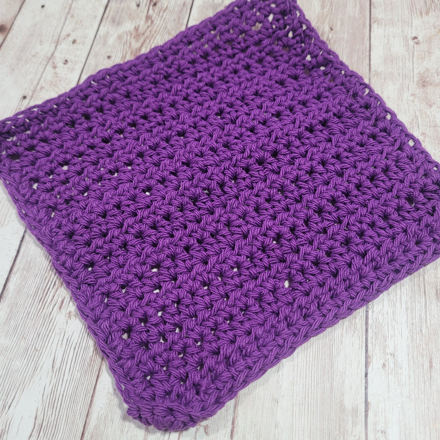 Purple Cotton Washcloth