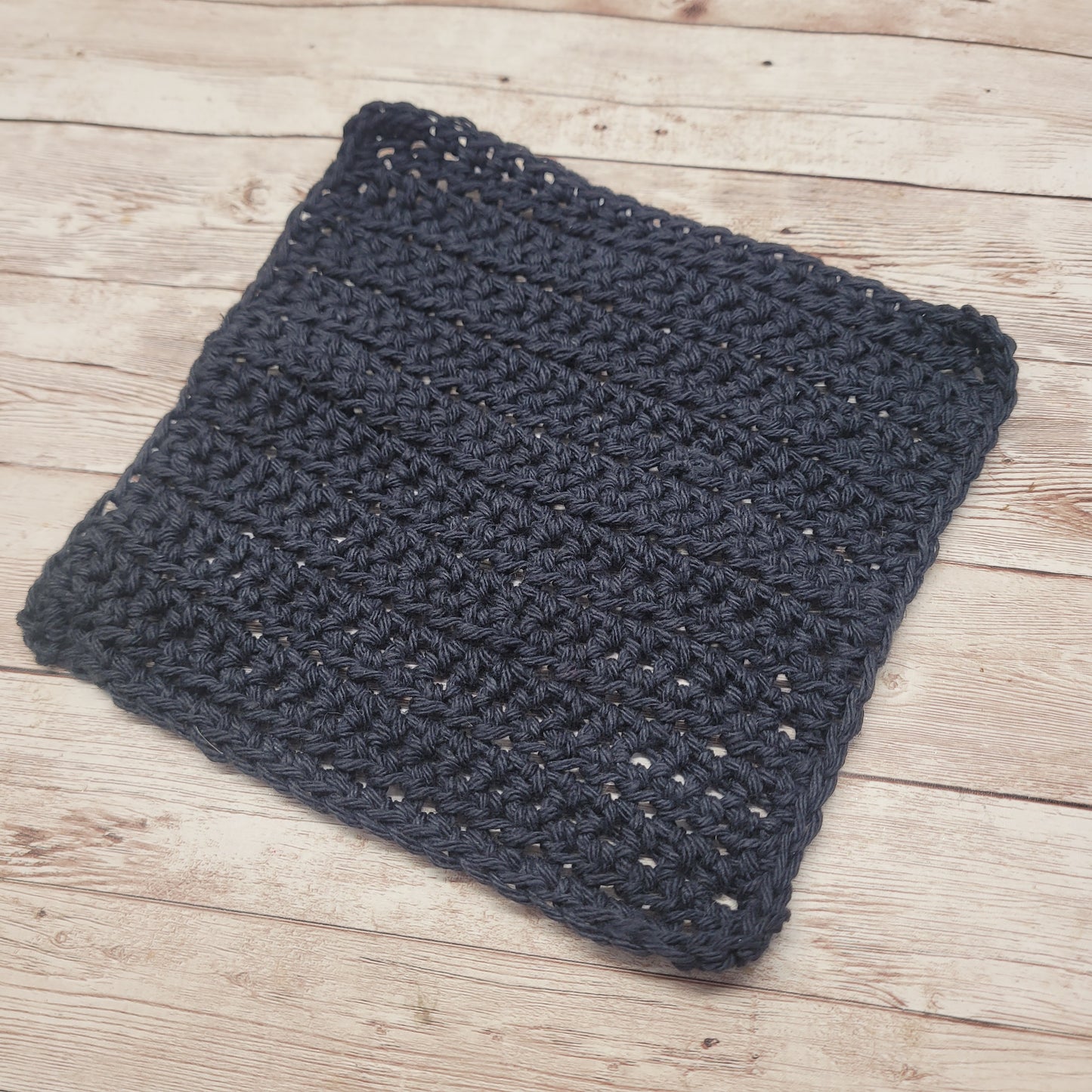 Black Cotton Washcloth