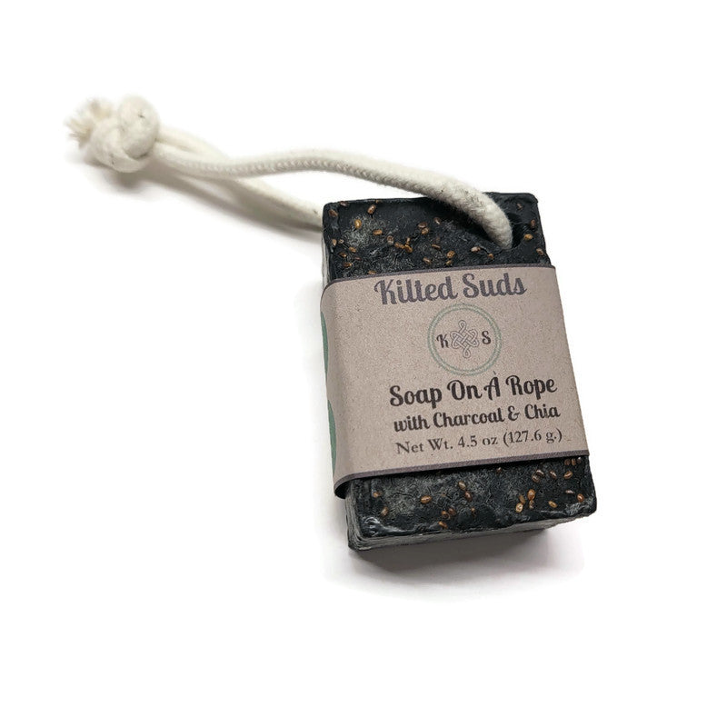 Charcoal & Chia Soap On A Rope