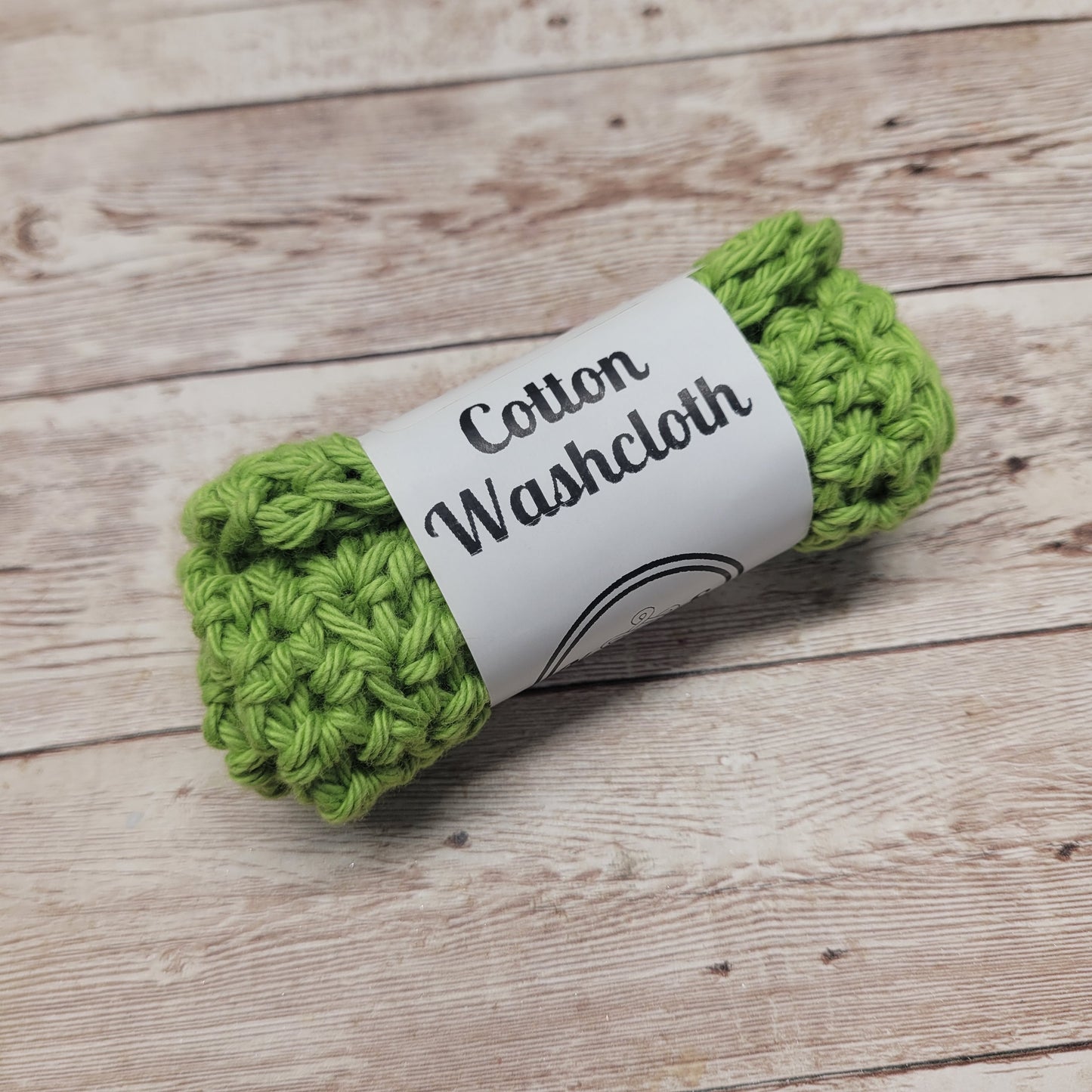 Grass Green Cotton Washcloth