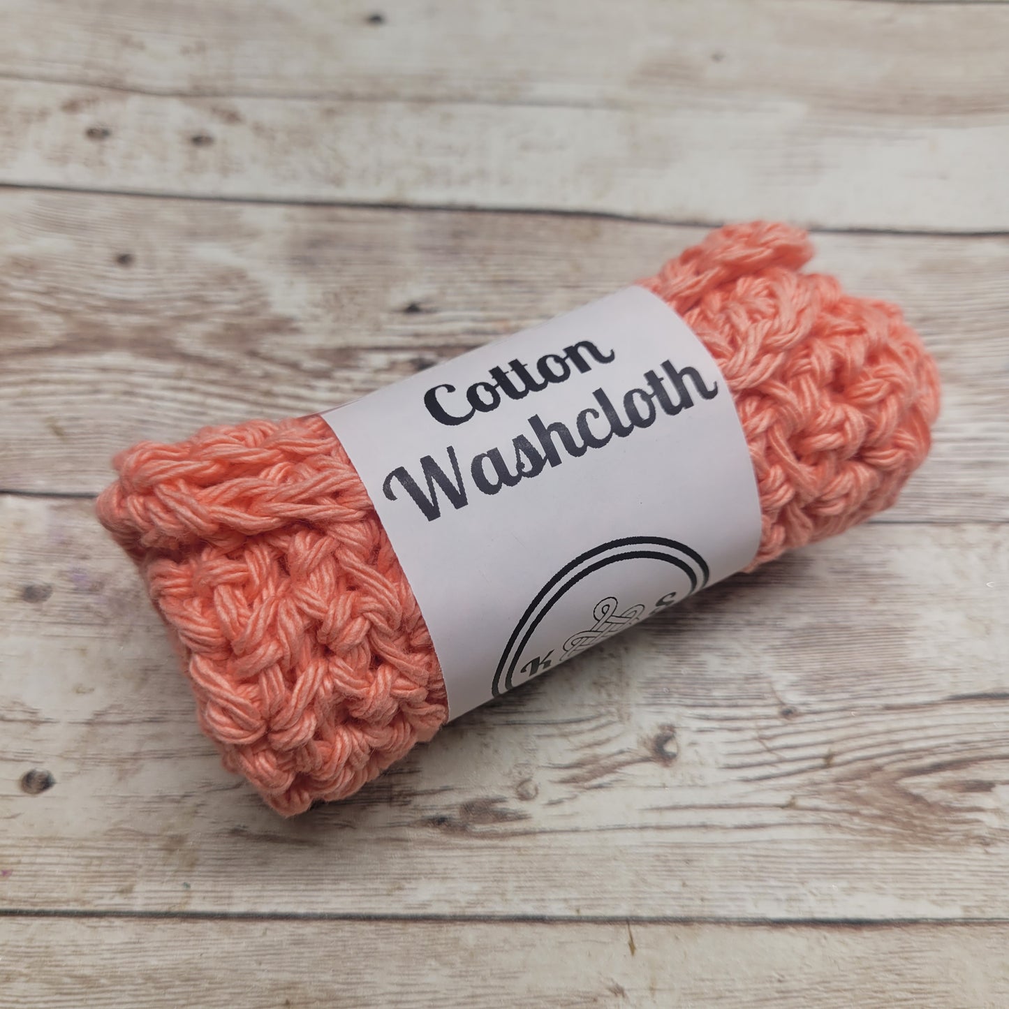 Peach Cotton Washcloth
