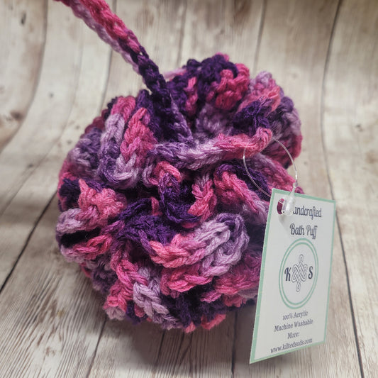 Pink & Purple Shower Puff Bath Sponge