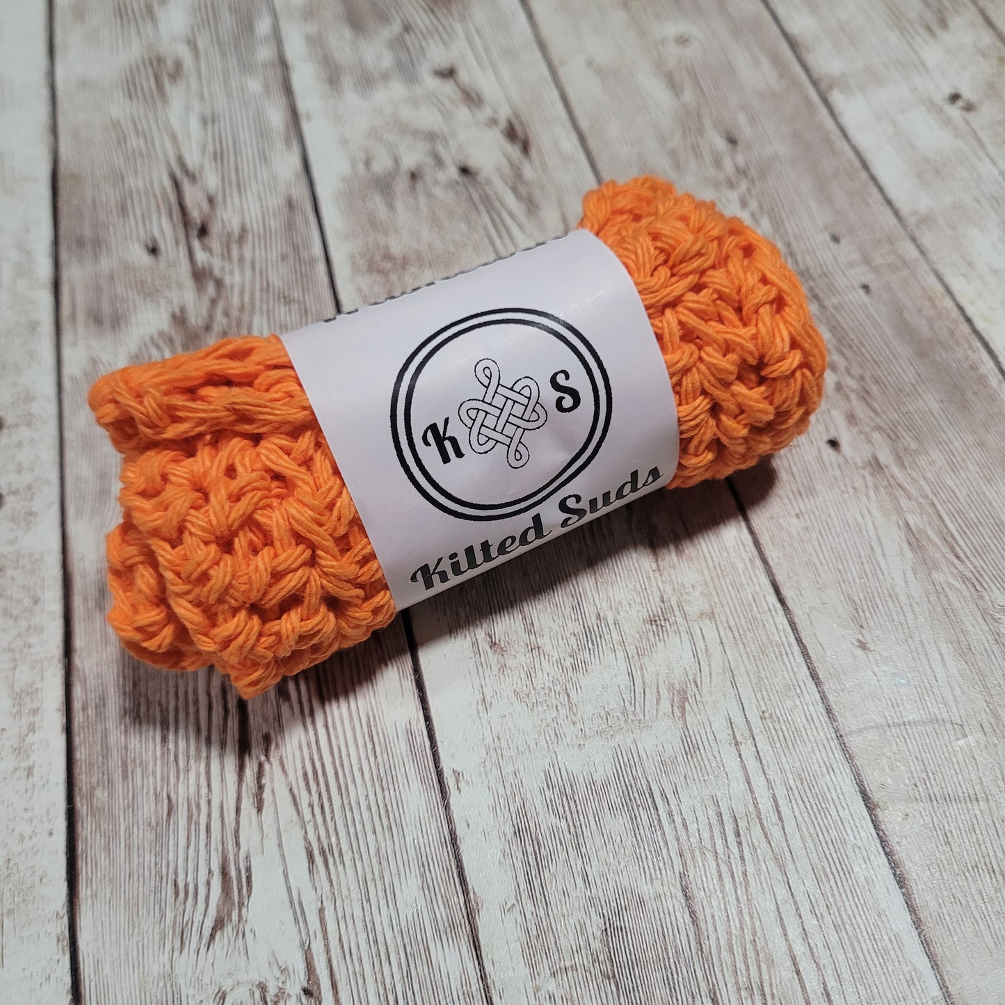Orange Cotton Washcloth