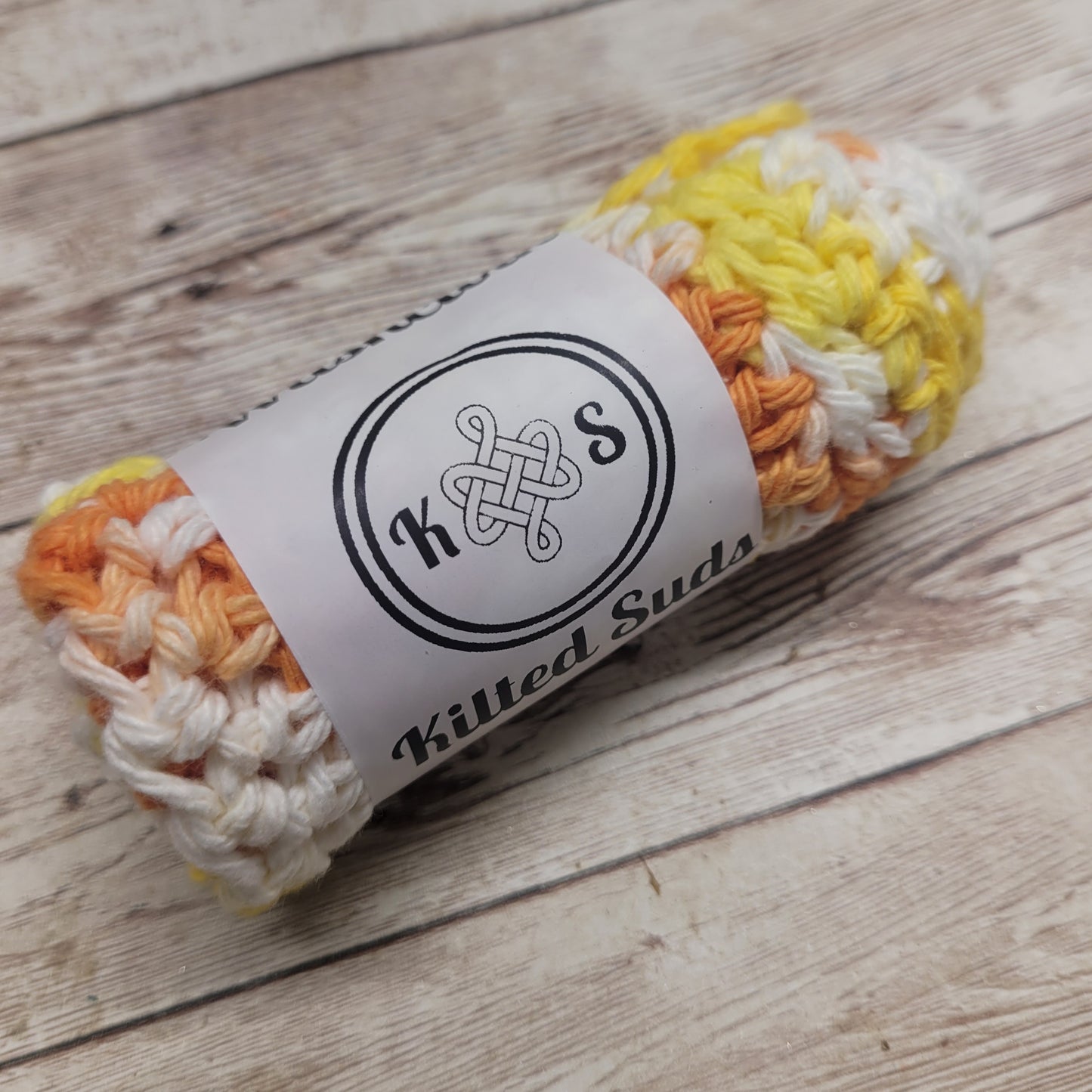 Yellow & Orange Cotton Washcloth