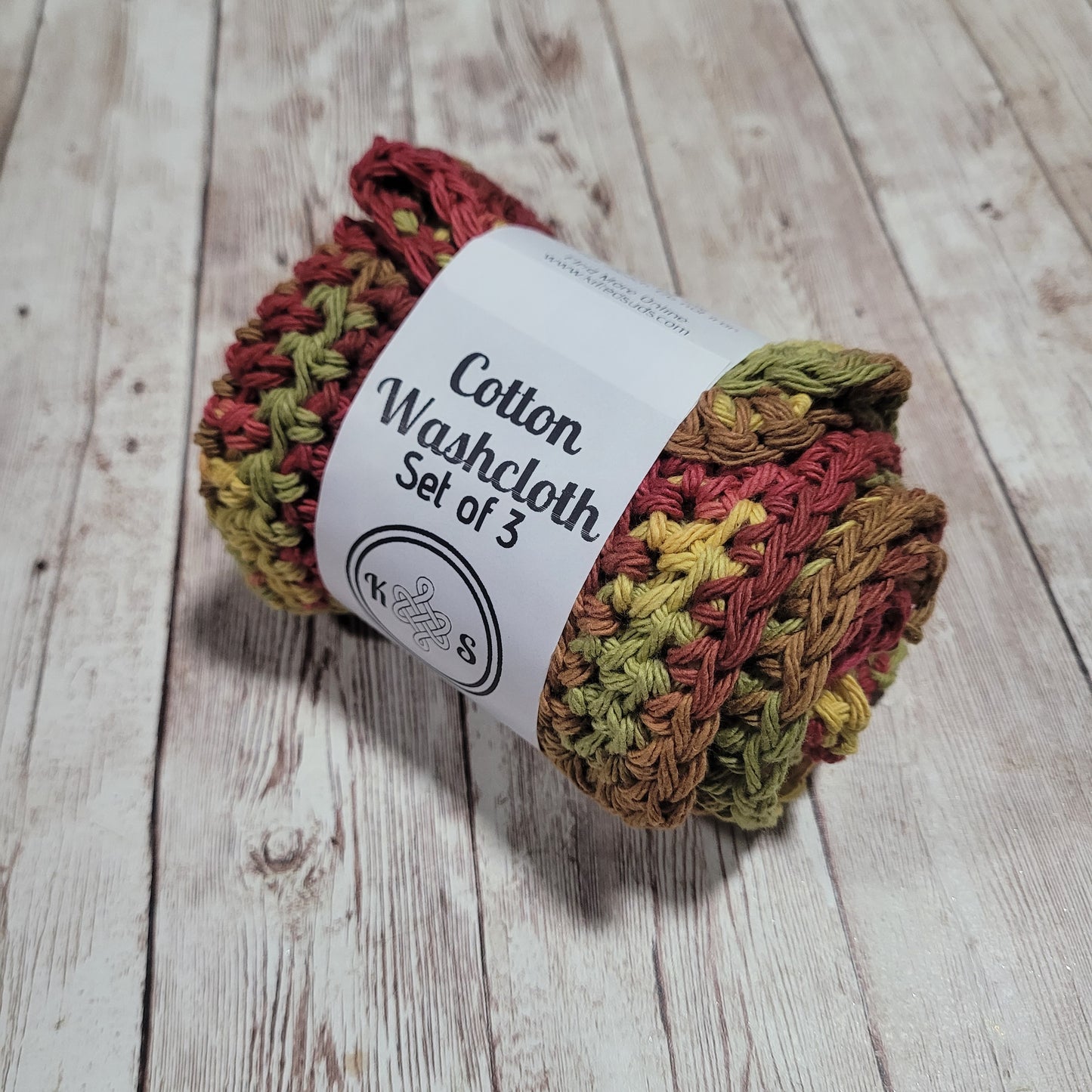 Autumn Leaves Cotton Washcloth