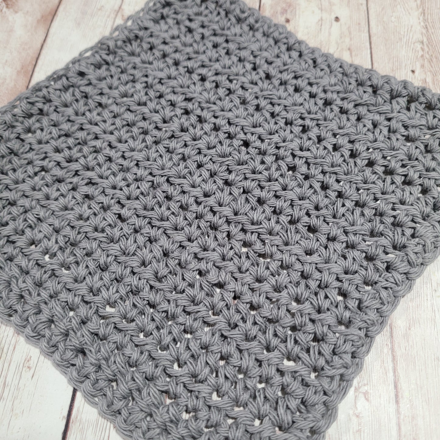Gray Cotton Washcloth