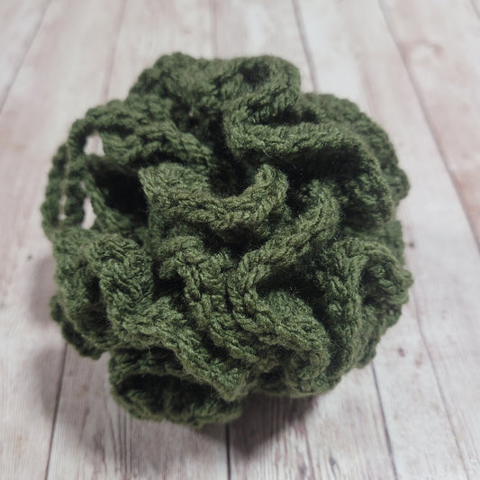 Moss Green Shower Puff Bath Sponge