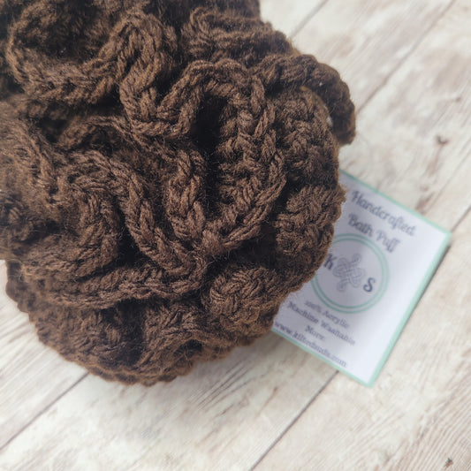 Dark Brown Shower Puff Bath Sponge