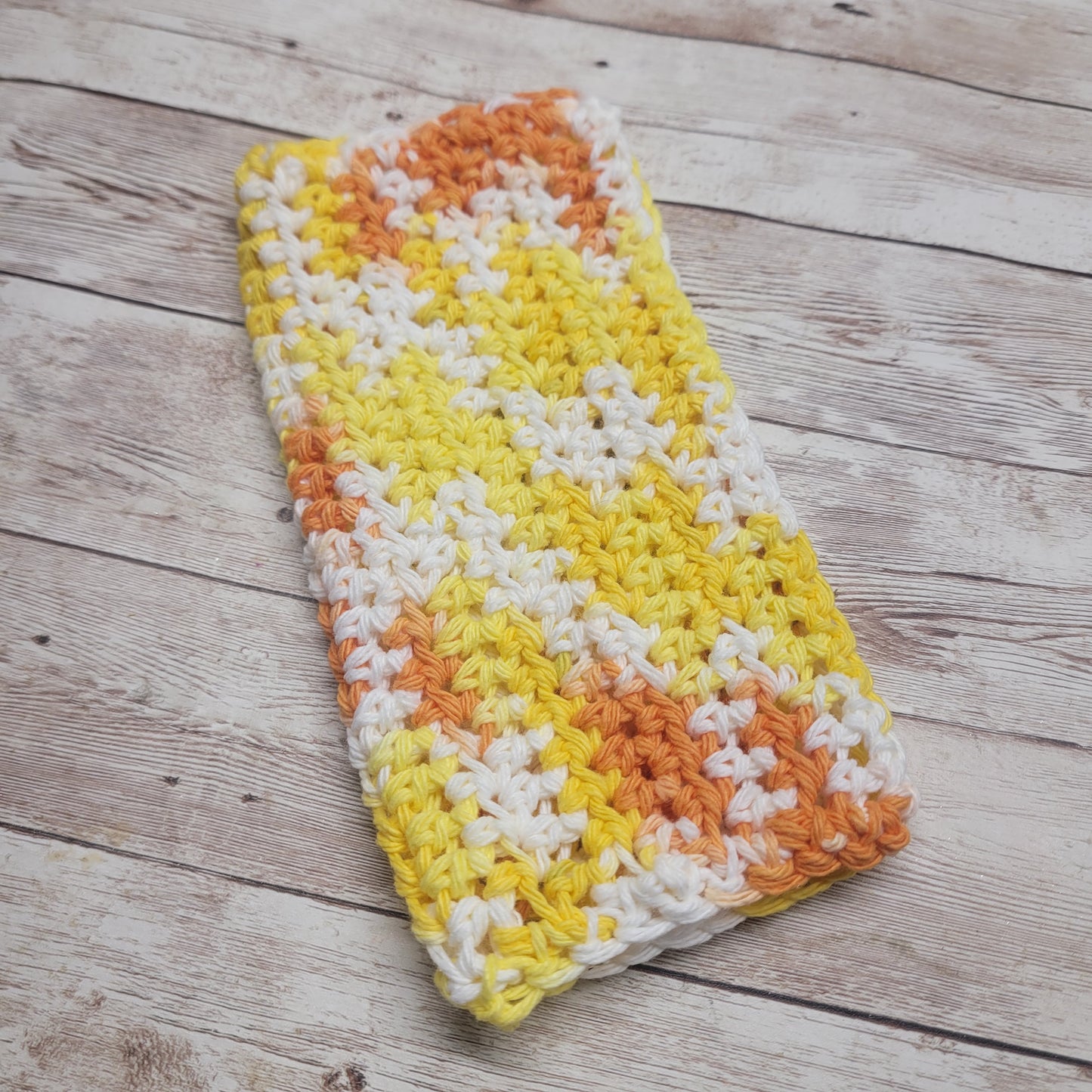 Yellow & Orange Cotton Washcloth