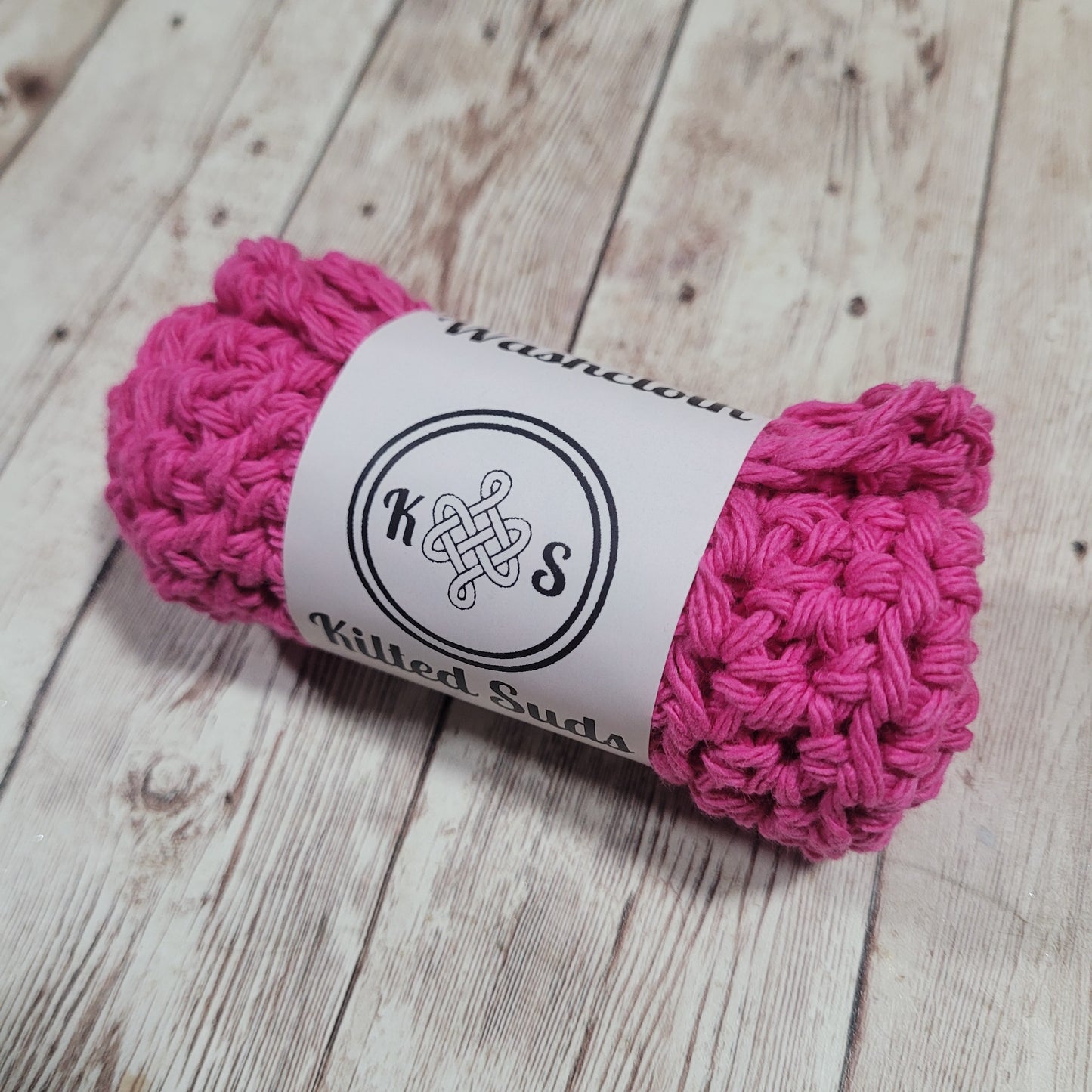 Hot Pink Cotton Washcloth